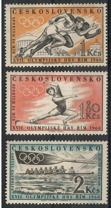Znaczek Czechosłowacja 1960 Mi 1206-1208 Czyste **