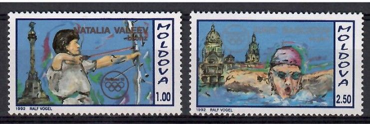 Znaczek Mołdawia 1992 Mi 36-37 Czyste **