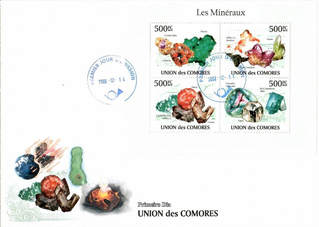 Znaczek Komory 2009 Mi ark2632-2635 FDC