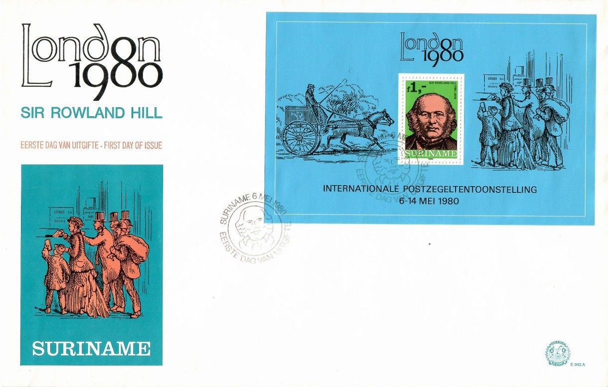 Znaczek Surinam 1980 Mi bl 24 FDC