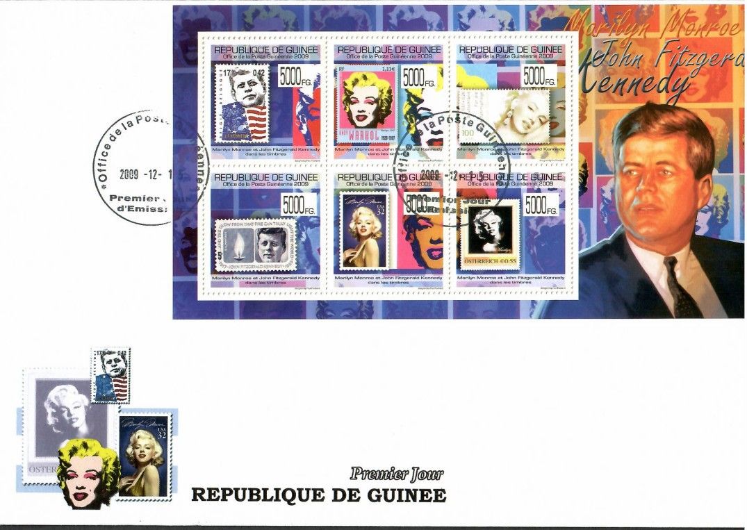 Znaczek Gwinea 2009 Mi ark 7121-7126 FDC