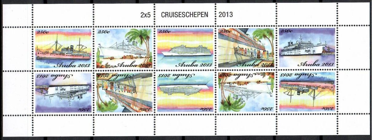 Znaczek Aruba 2013 Mi ark 730-734 Czyste **