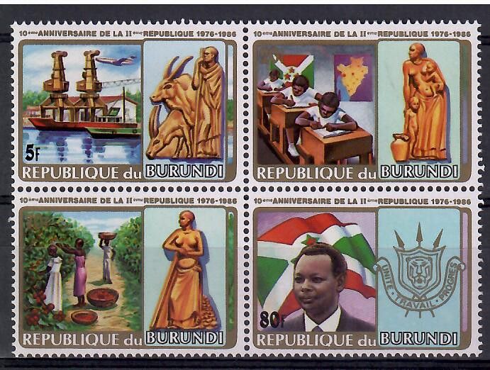 Znaczek Burundi 1986 Mi I-IV Czyste **