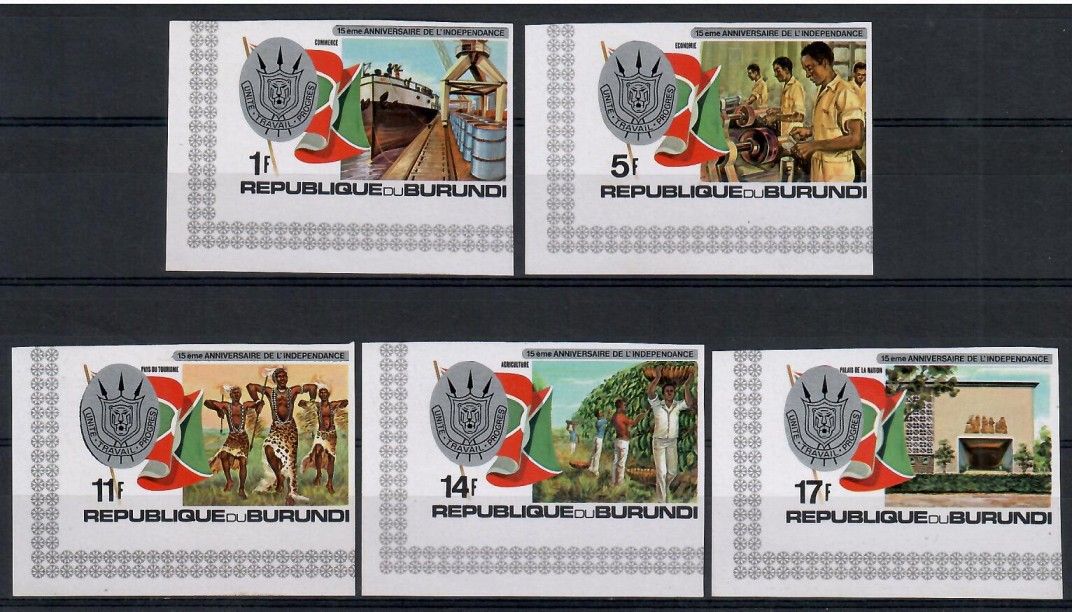 Znaczek Burundi 1977 Mi 1451-1455B Czyste **