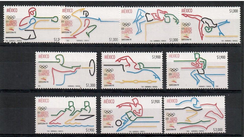 Znaczek Meksyk 1992 Mi 2296-2305 Czyste **