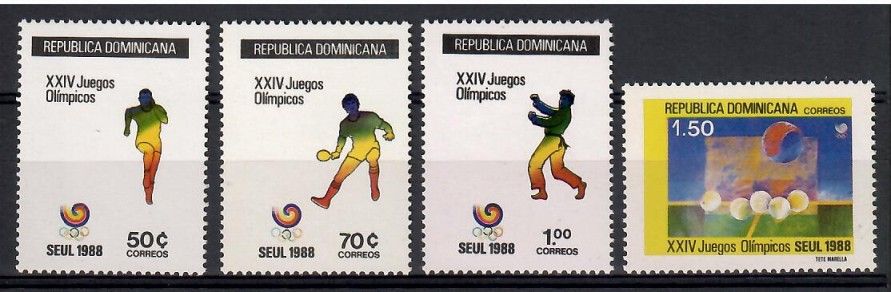 Znaczek Dominikana 1988 Mi 1563-1566 Czyste **