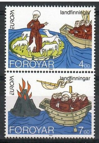Znaczek Wyspy Owcze 1994 Mi 260-261II Czyste **