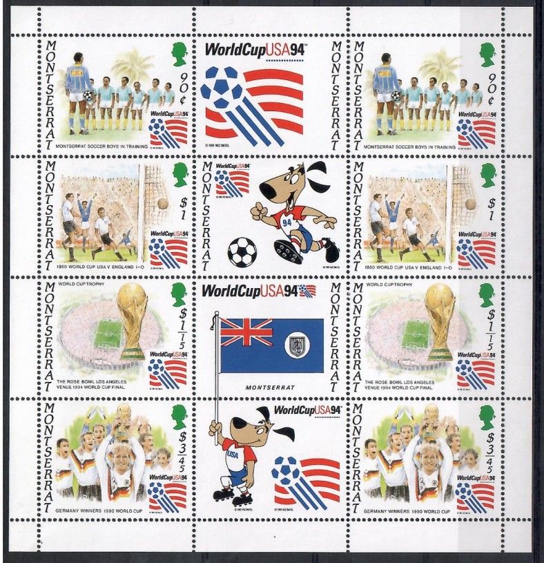 Znaczek Montserrat 1994 Mi ark 896-899 Czyste **