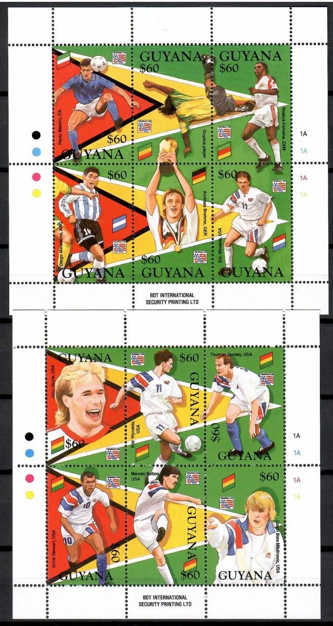 Znaczek Gujana 1994 Mi ark 4884-4895 Czyste **