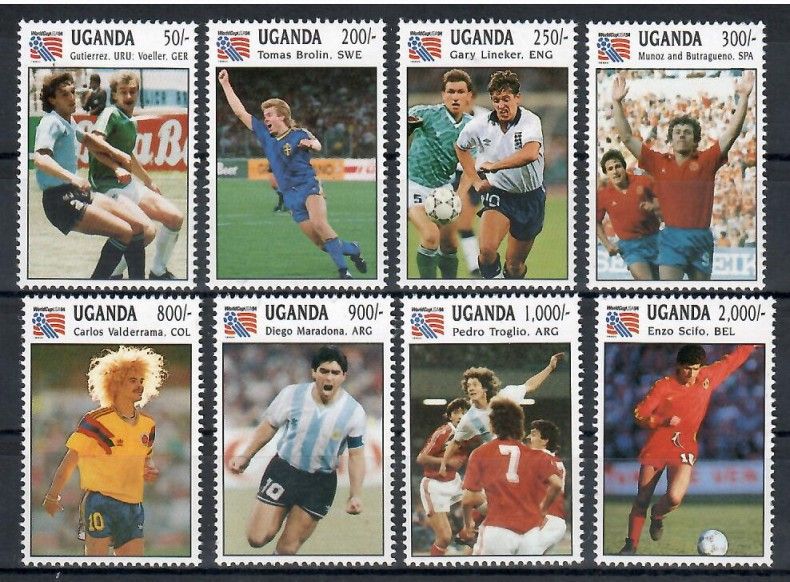 Znaczek Uganda 1993 Mi 1248-1255 Czyste **