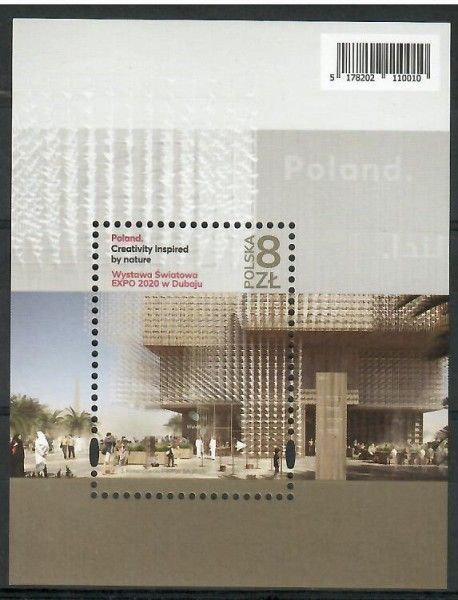 Znaczek Polska 2021 Mi bl 307 Fi bl 357 Czyste **