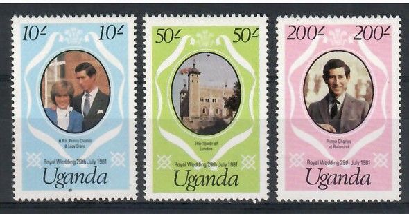 Znaczek Uganda 1981 Mi 302-304A Czyste **