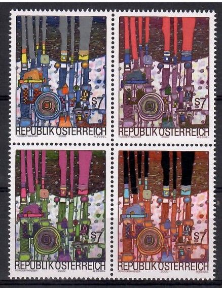 Znaczek Austria 2000 Mi 2318-2321 Czyste **