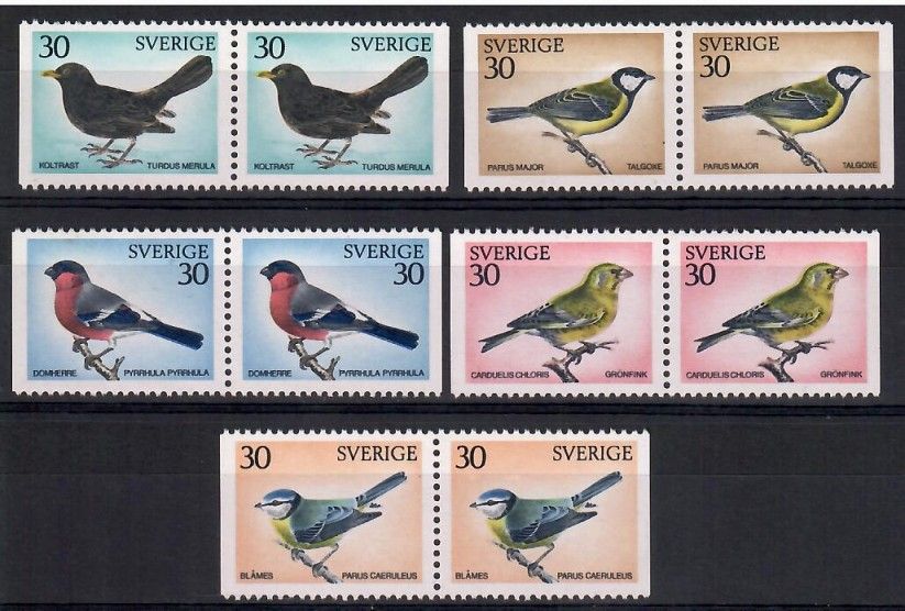 Znaczek Szwecja 1970 Mi 692-696Dl,Dr Czyste **