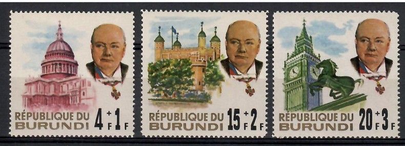Znaczek Burundi 1967 Mi 315-317 Czyste **