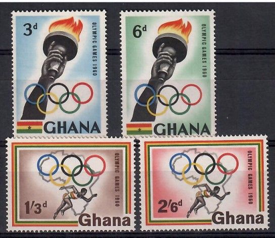 Znaczek Ghana 1960 Mi 84-87 Czyste **