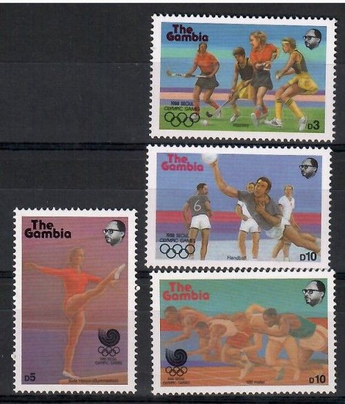 Znaczek Gambia 1988 Mi 758-761 Czyste **