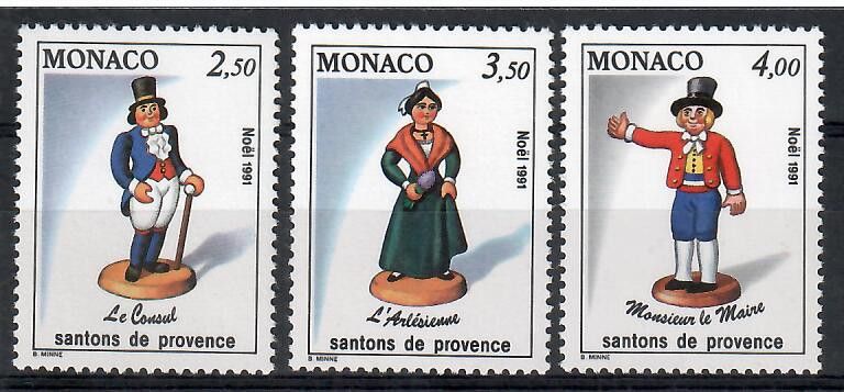 Znaczek Monako 1991 Mi 2035-2037 Czyste **