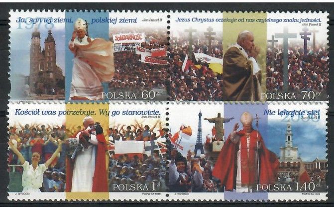 Znaczek Polska 1999 Mi 3768-3771 Fi 3620-3623 Czyste **