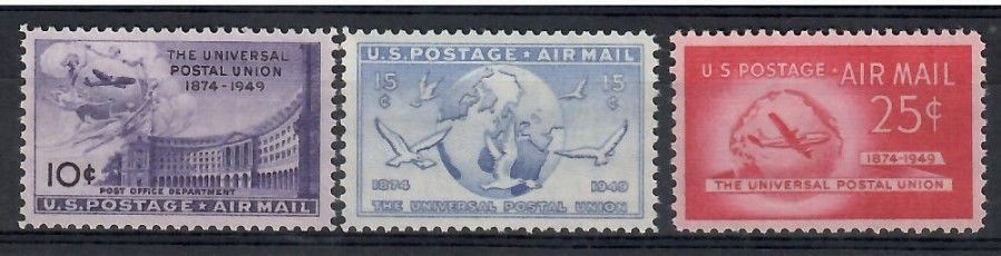 Znaczek USA 1949 Mi 601-603 Czyste **