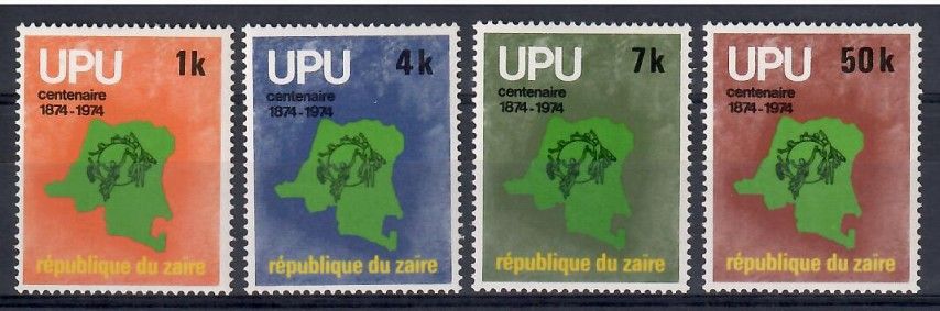 Znaczek Kongo Kinszasa / Zair 1976 Mi 532-535 Czyste **