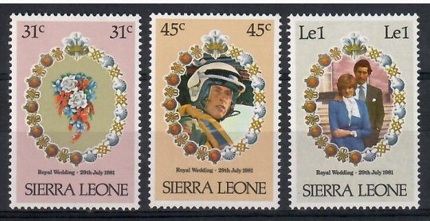 Znaczek Sierra Leone 1981 Mi 636-638 Czyste **