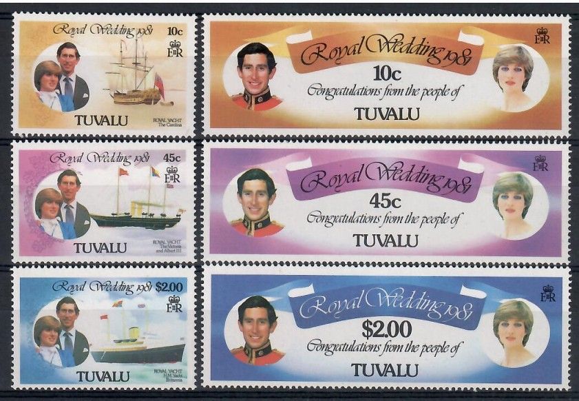 Znaczek Tuvalu 1981 Mi 145-150 Czyste **