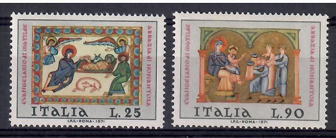 Znaczek Włochy 1971 Mi 1354-1355 Czyste **