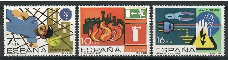 Znaczek Hiszpania 1984 Mi 2618-2620 Czyste **