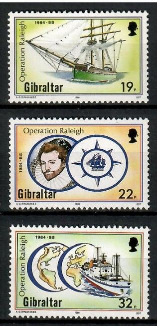 Znaczek Gibraltar 1988 Mi 556-558 Czyste **