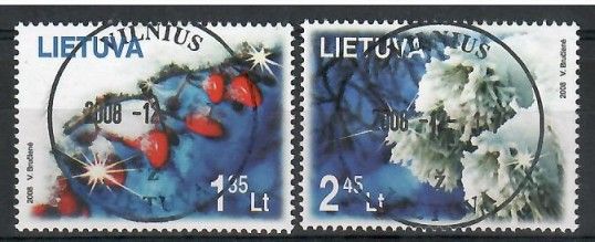 Znaczek Litwa 2008 Mi abo 995-996 Stemplowane