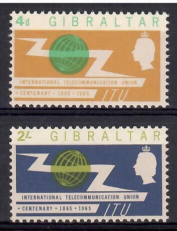 Znaczek Gibraltar 1965 Mi 169-170 Czyste **