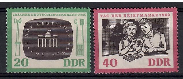 Znaczek NRD / DDR 1962 Mi 923-924 Czyste **