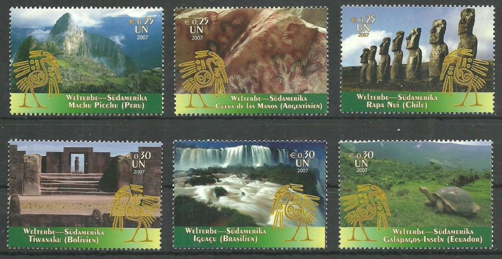 Znaczek Narody Zjednoczone Wiedeń 2007 Mi 506-511 Czyste **