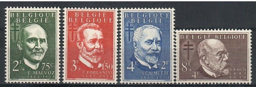 Znaczek Belgia 1953 Mi 983-986 Czyste **