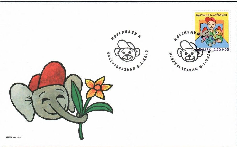 Znaczek Dania 2010 Mi 1560 FDC