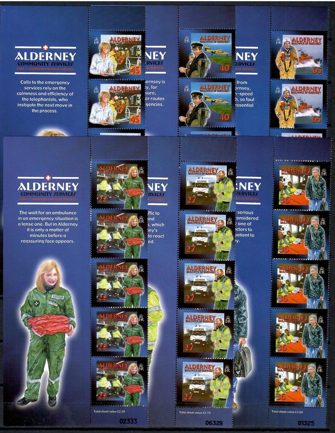 Znaczek Alderney 2002 Mi 199-204 Czyste **