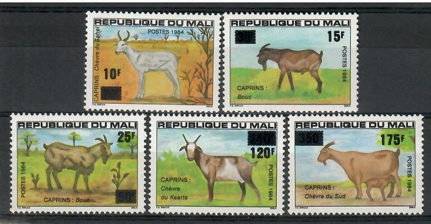 Znaczek Mali 1984 Mi 1001-1003+1005-1006 Czyste **