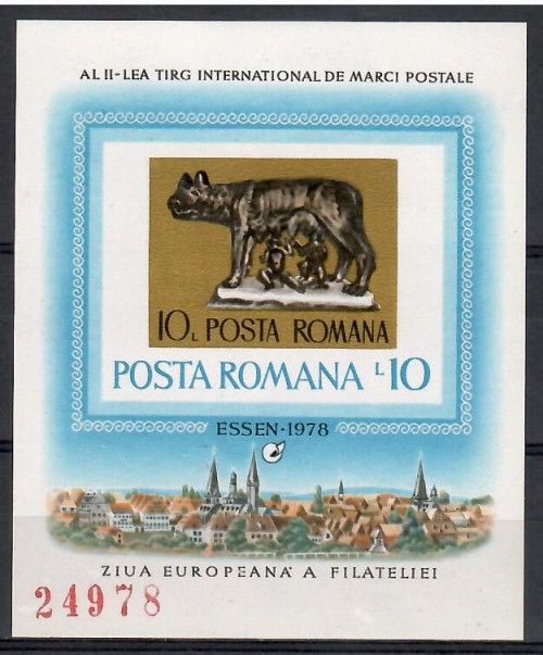 Znaczek Rumunia 1978 Mi bl 155 Czyste **