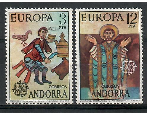 Znaczek Andora (hiszpańska) 1975 Mi 96-97 Czyste **