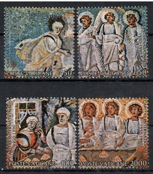 Znaczek Watykan 1990 Mi 1006-1009 Czyste **