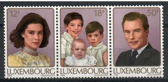 Znaczek Luksemburg 1988 Mi 1196-1198 Czyste **