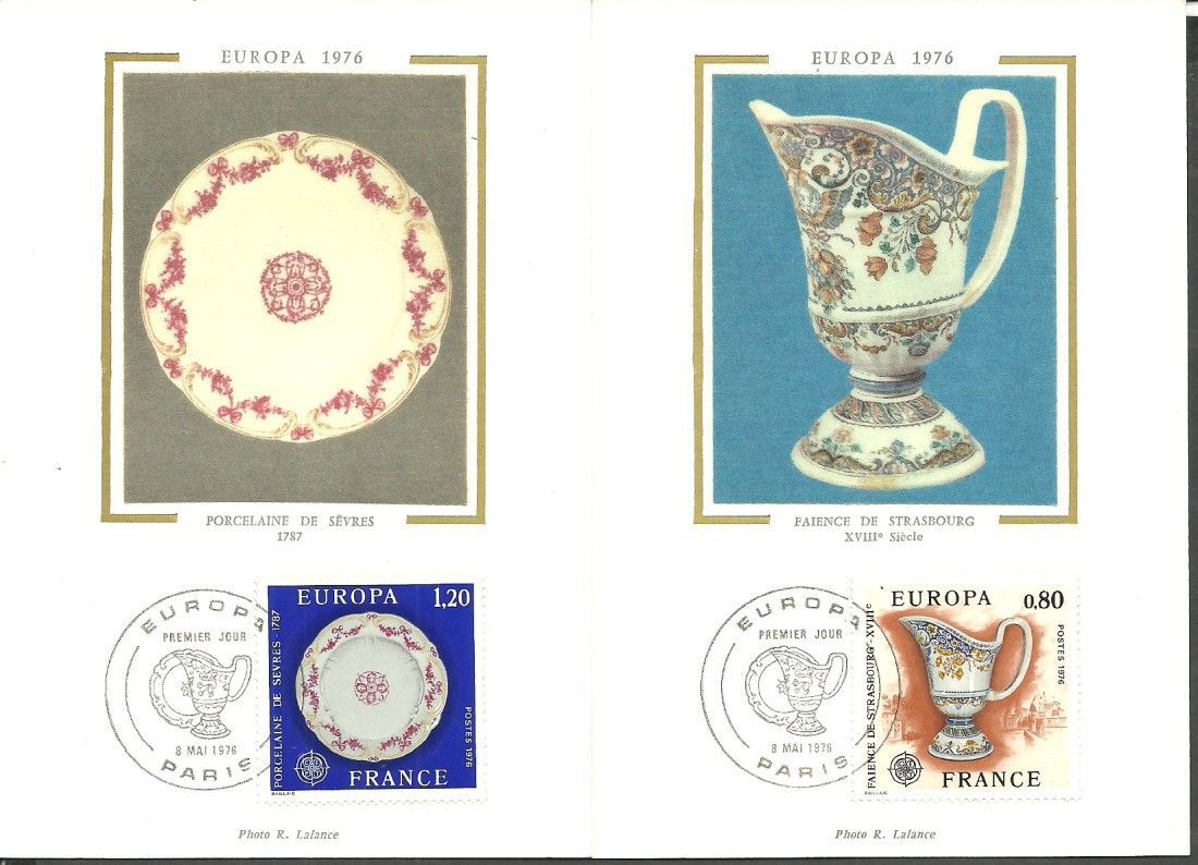 Znaczek Francja 1976 Mi S1961-1962 Karta Max