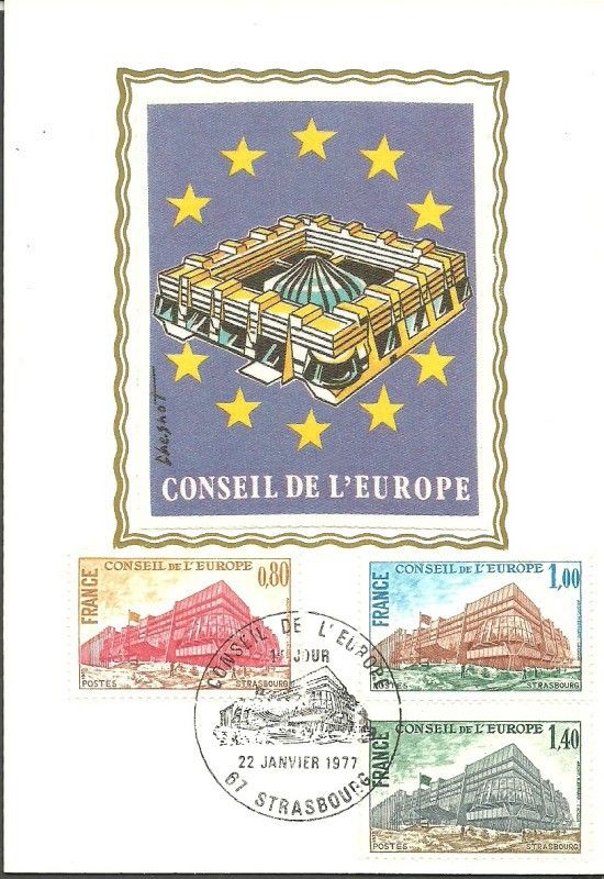 Znaczek Francja 1977 Mi Sdie20-22 Karta Max
