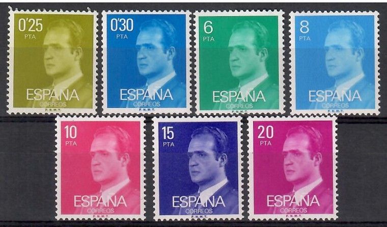 Znaczek Hiszpania 1977 Mi 2303-2309x Czyste **