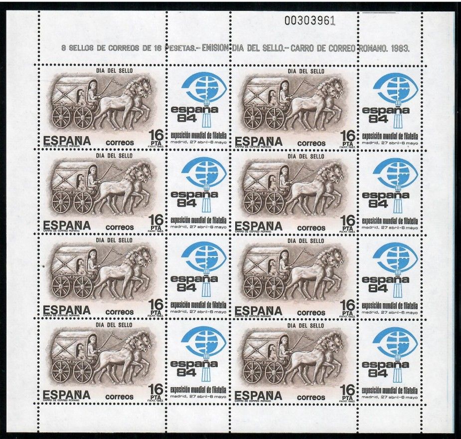 Znaczek Hiszpania 1983 Mi ark 2604 Czyste **