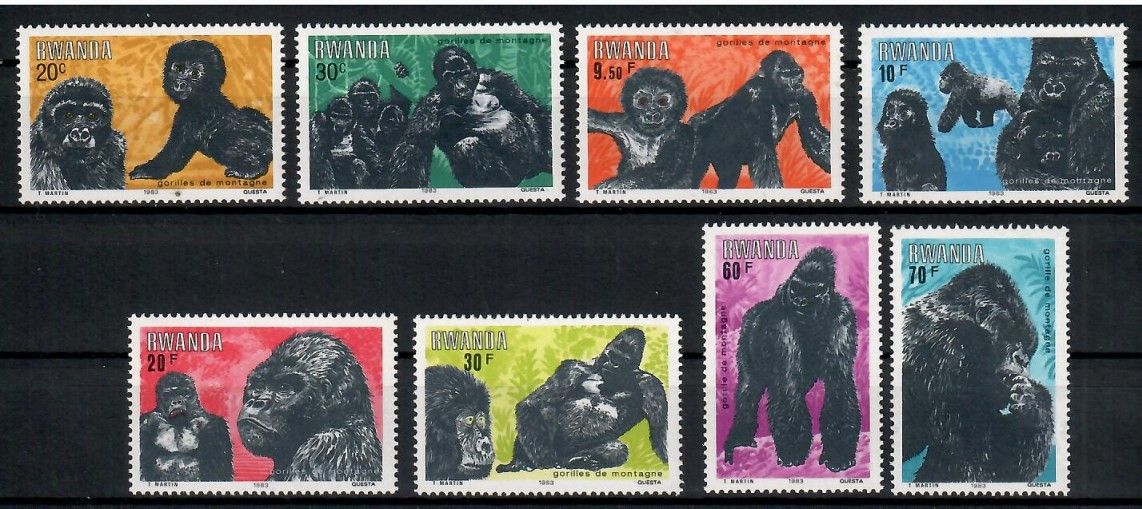 Znaczek Rwanda 1983 Mi 1242-1249 Czyste **