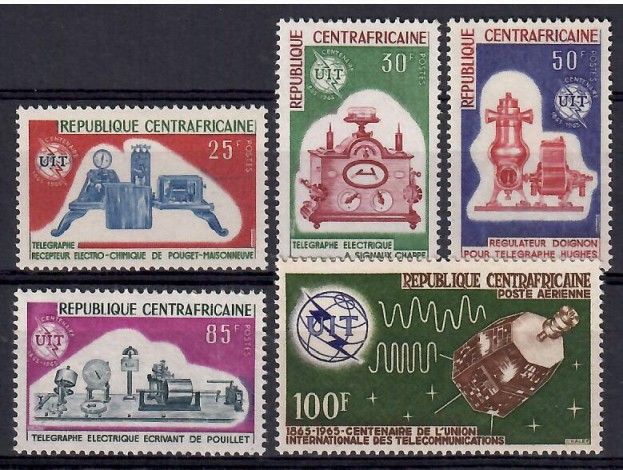 Znaczek Republika Środkowoafrykańska 1965 Mi 78-82 Czyste **
