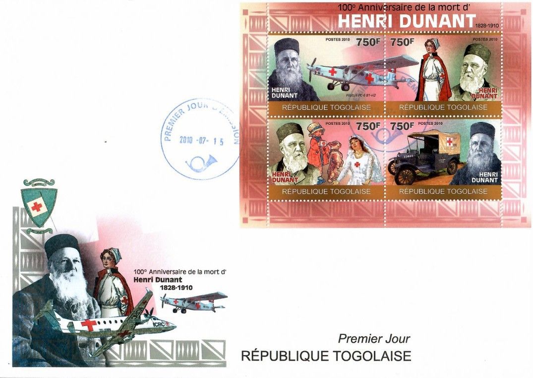 Znaczek Togo 2010 Mi ark 3514-3517 FDC