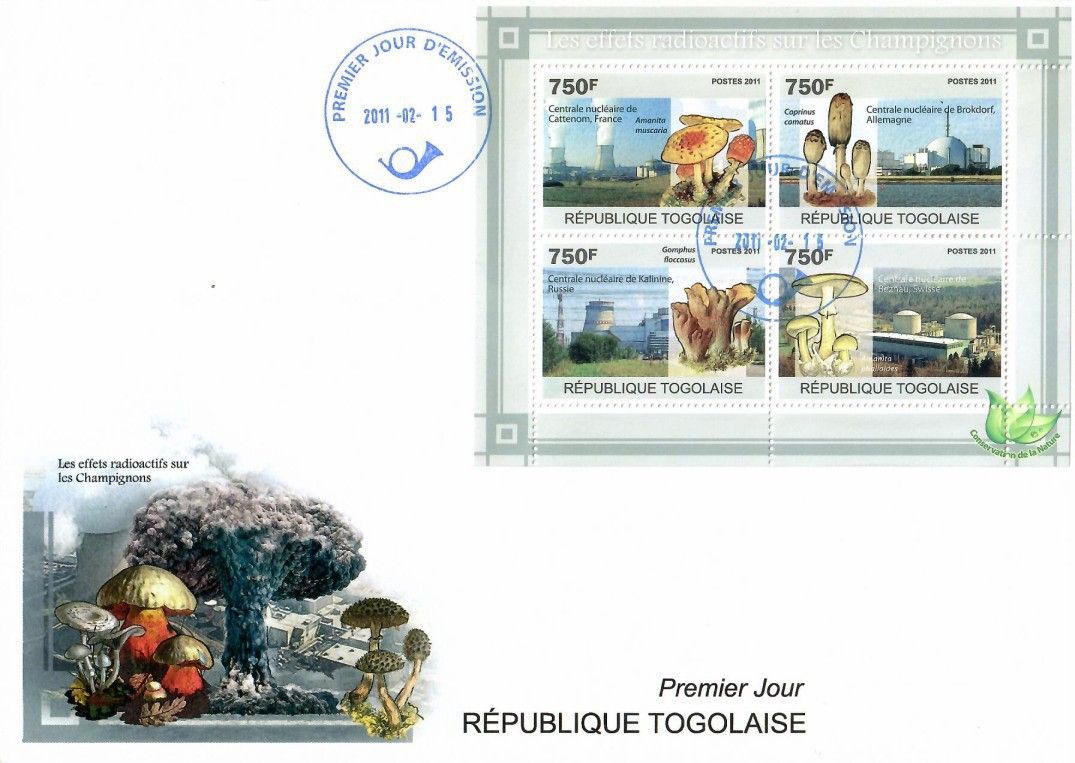 Znaczek Togo 2011 Mi ark 3799-3802 FDC